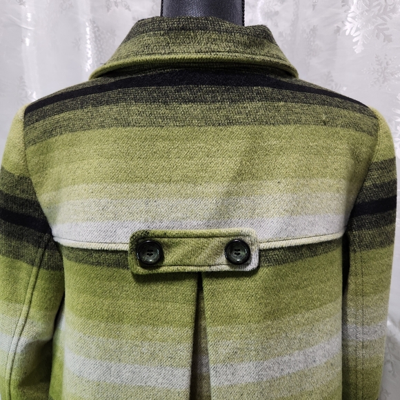 NWOT ABBIE MAGS Shades of Green Wool Blend Lined Jacket Blazer (M) - Picture 9 of 14